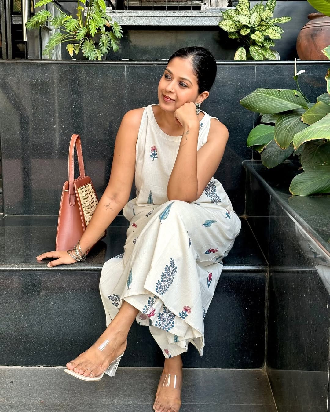 Floral Cotton Kurti Palazzo Co-Ord Set A-Line with Pockets | Summer Wear | Samkri House