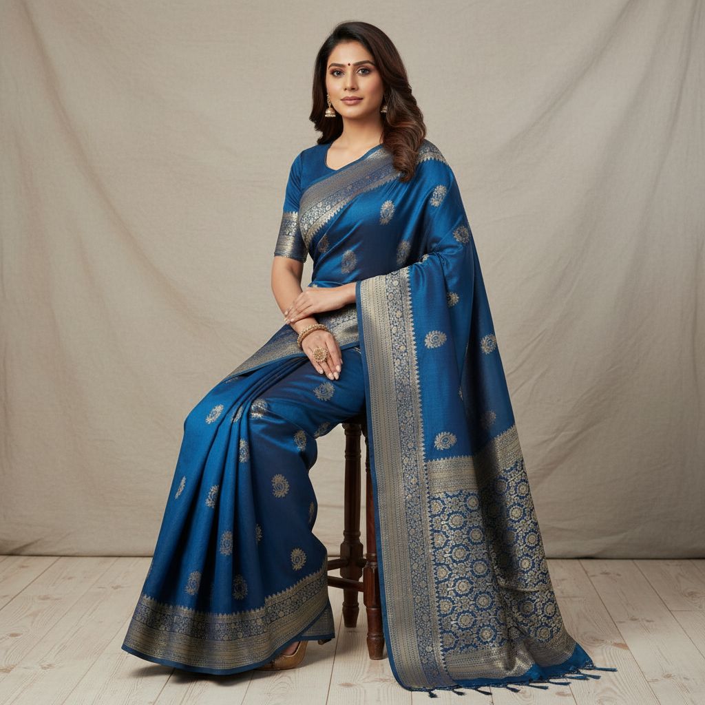 Blue Dola Silk