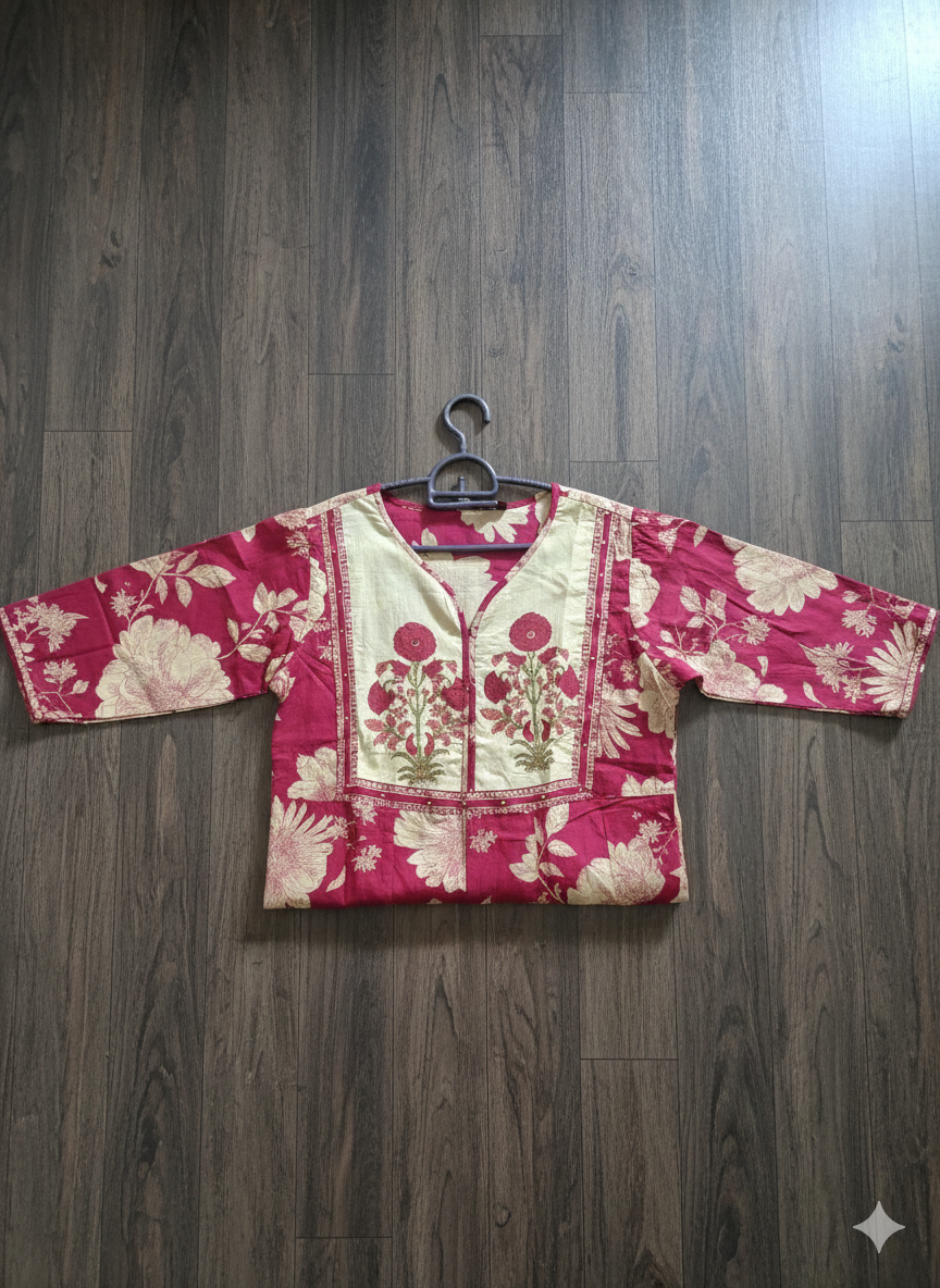 Pure Cotton Ethnic Kurta Pant Dupatta Set | Elegant Ethnic Wear