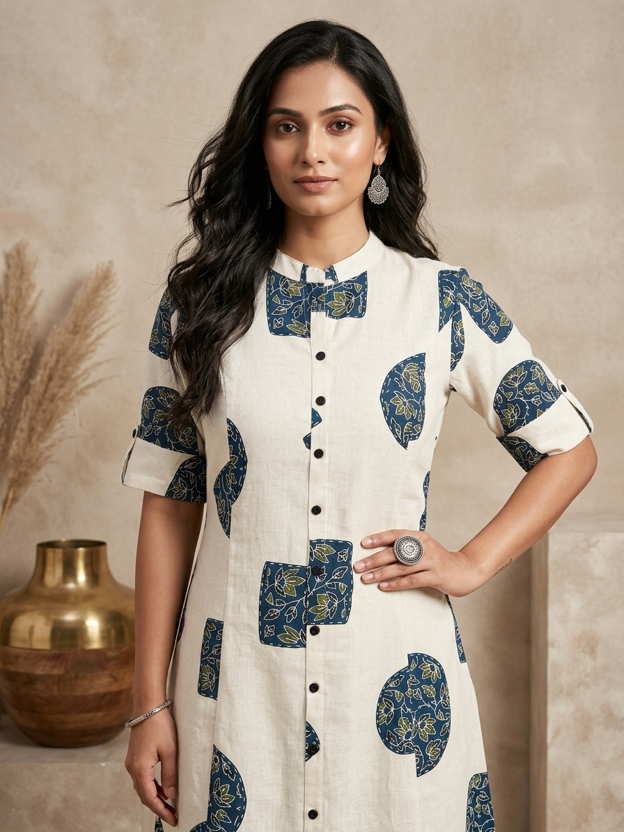 Cotton Kurti Palazzo Co-Ord Set A-Line | Pure Cotton Summer Wear | Samkri House