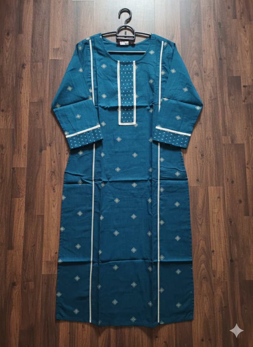 Women’s Pure Cotton Printed Kurta Pant Dupatta Set | Comfortable Daily Ethnic Wear