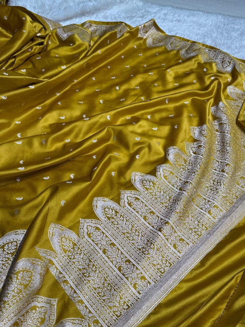 Banarasi Mashru Katan Silk Saree | Premium Weave