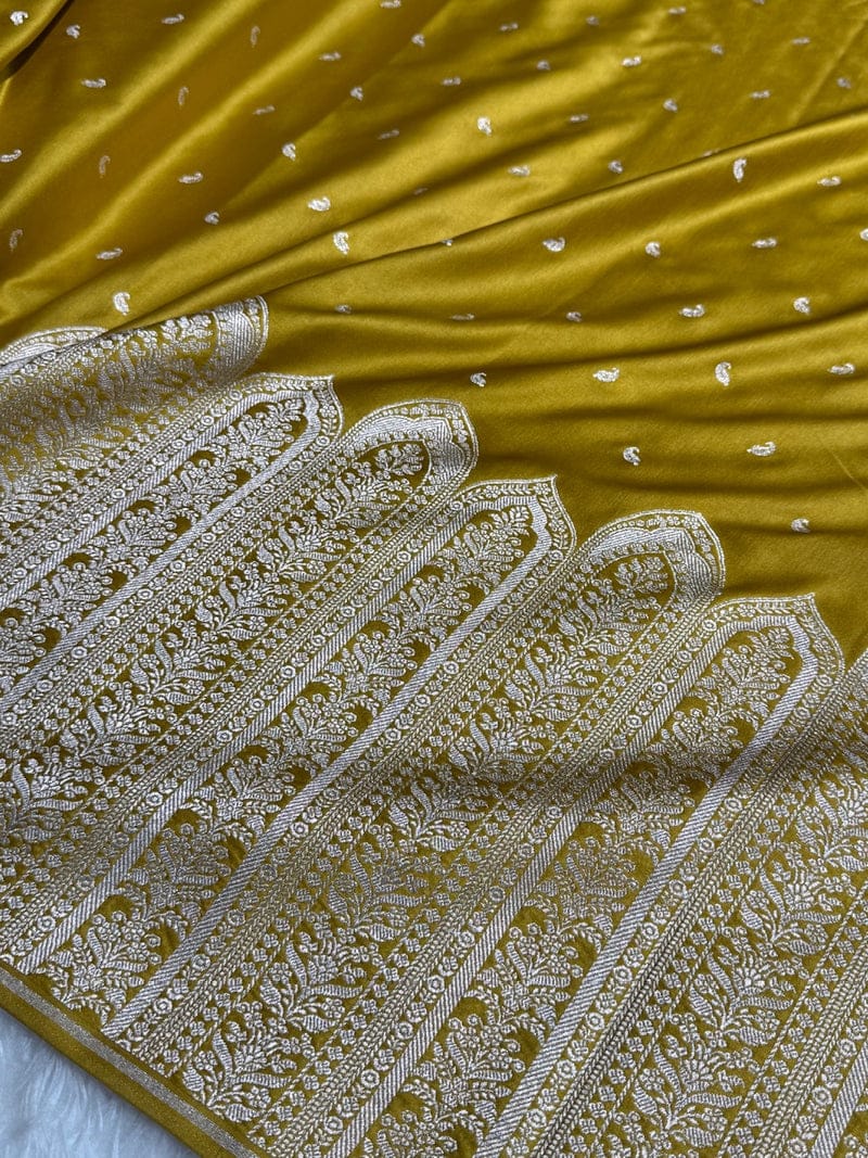 Banarasi Mashru Katan Silk Saree | Premium Weave