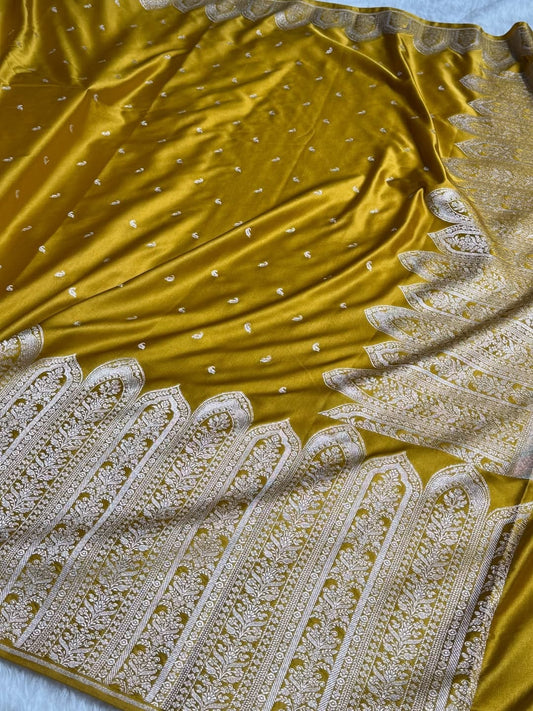Banarasi Mashru Katan Silk Saree | Premium Weave