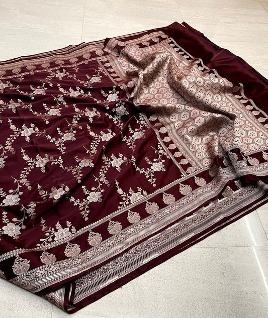 Banarasi Mashru Silk Saree | Premium Ethnic Wear