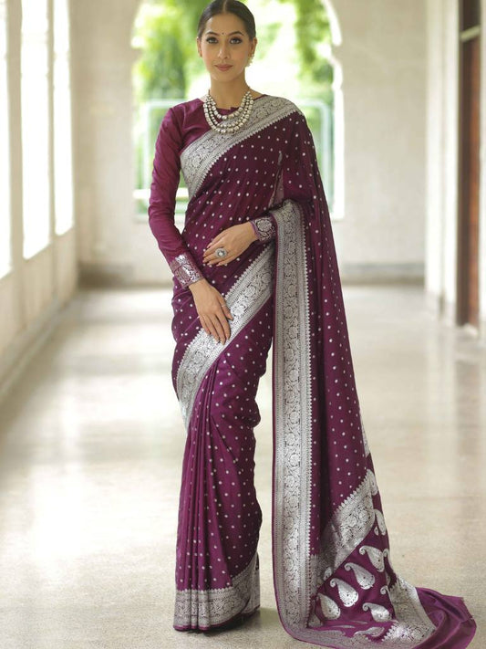 Banarasi Katan Georgette Handwoven Saree