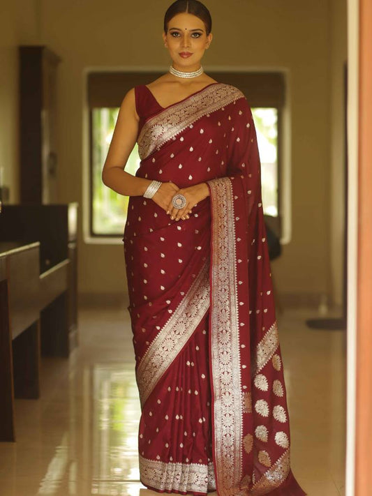 Banarasi Katan Georgette Handwoven Saree