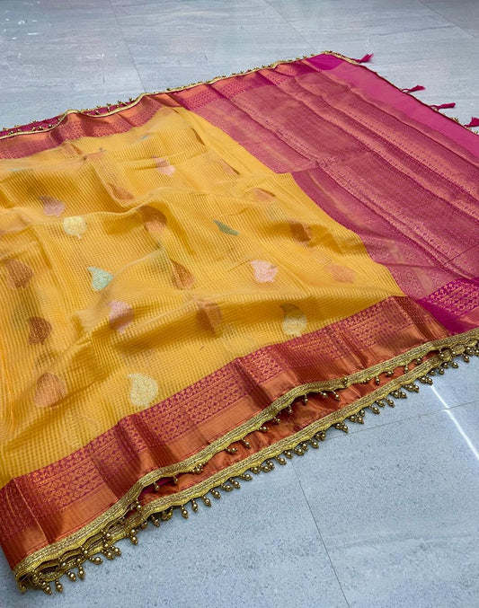 Banarasi Katan Alfi Booti Saree