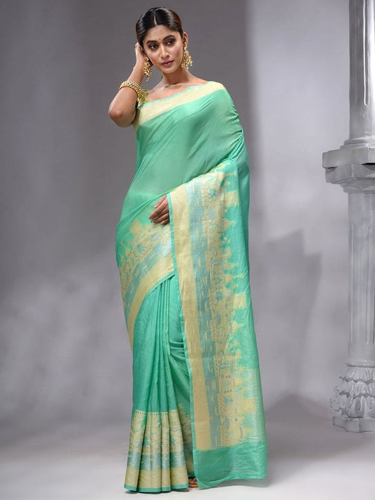 Banarasi Warm Silk Saree with Traditional Ghat Design