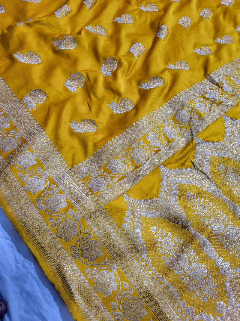 Premium Banarasi Mashru Katan Silk Saree