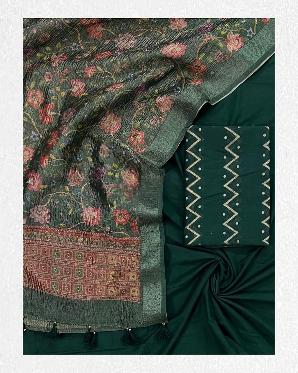Banarasi Mercerised Silk Salwar Kameez with Tissue Silk Dupatta