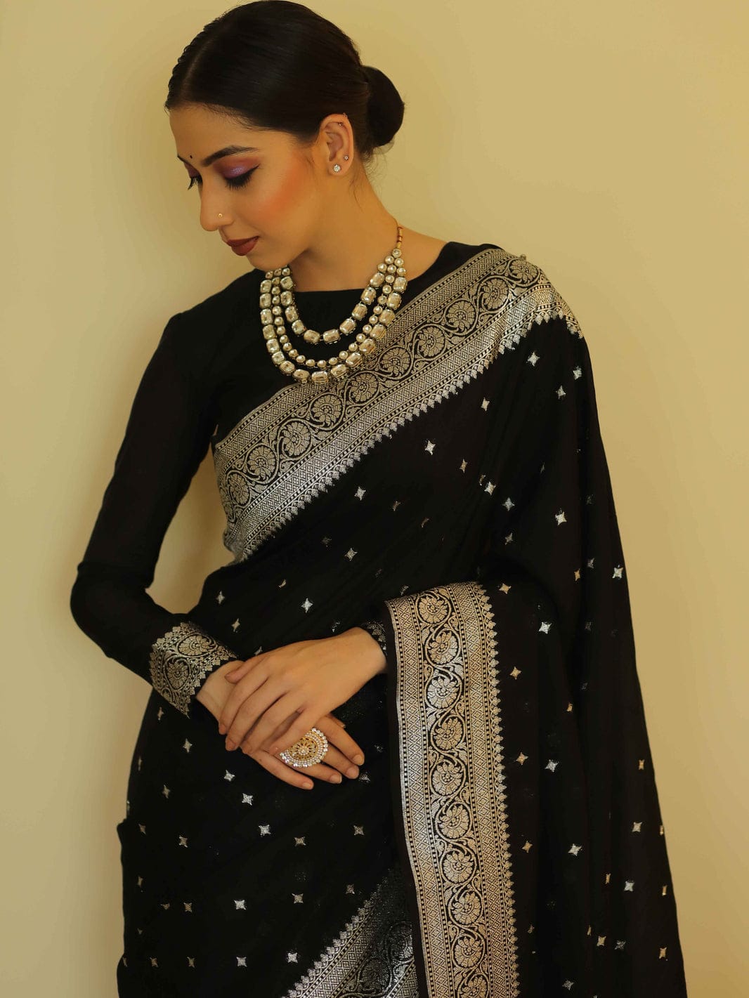 Banarasi Katan Georgette Handwoven Saree