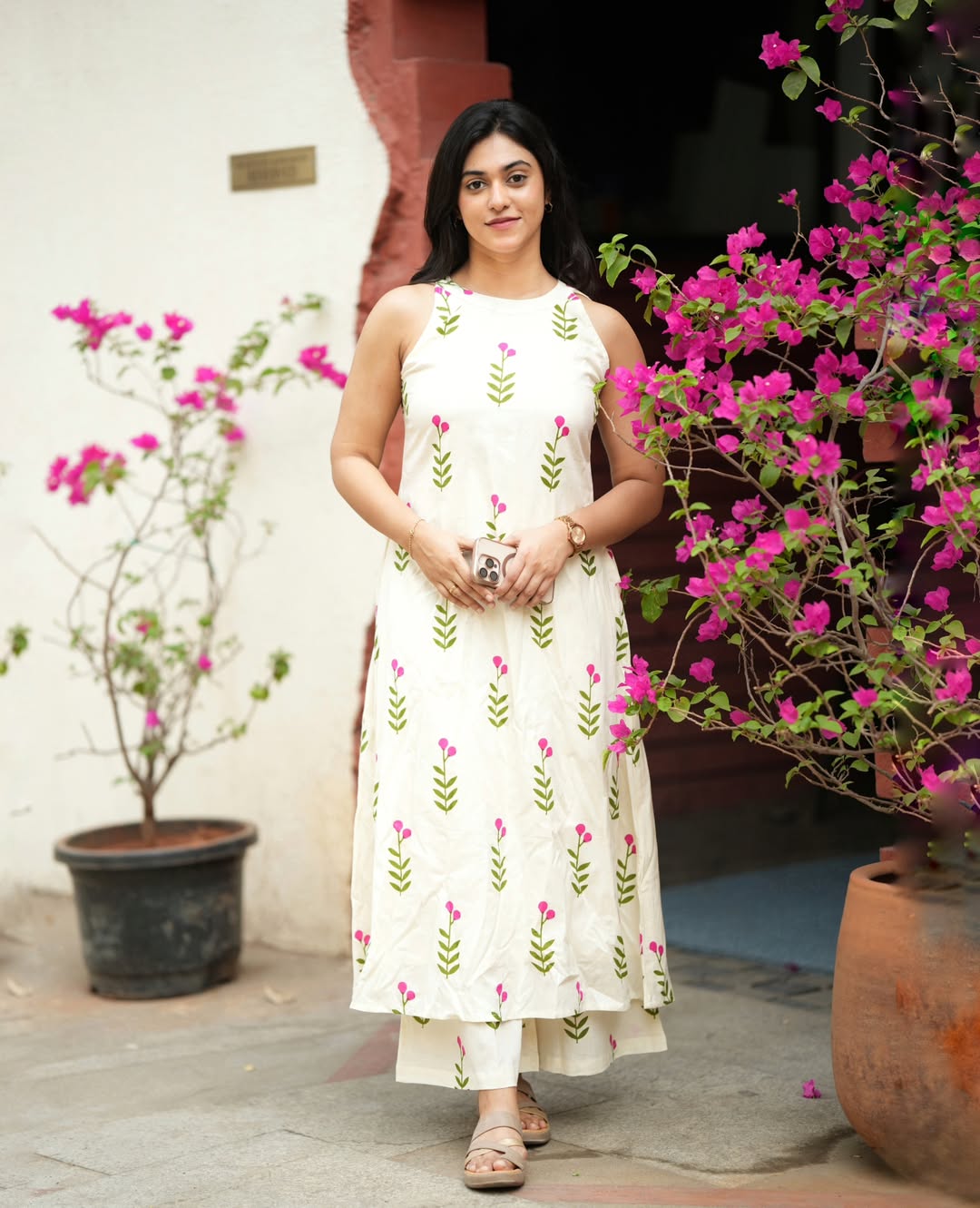 Floral Cotton Kurti Palazzo Co-Ord Set A-Line with Pockets | Summer Wear | Samkri House