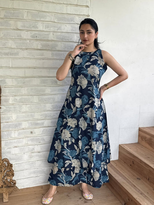 Floral Cotton Kurti Palazzo Co-Ord Set A-Line with Pockets | Summer Wear | Samkri House