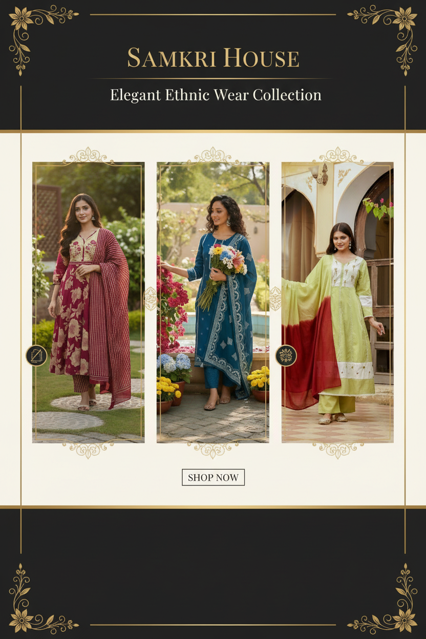 Samkri House Kurti Sets Collection Slideshow Banner