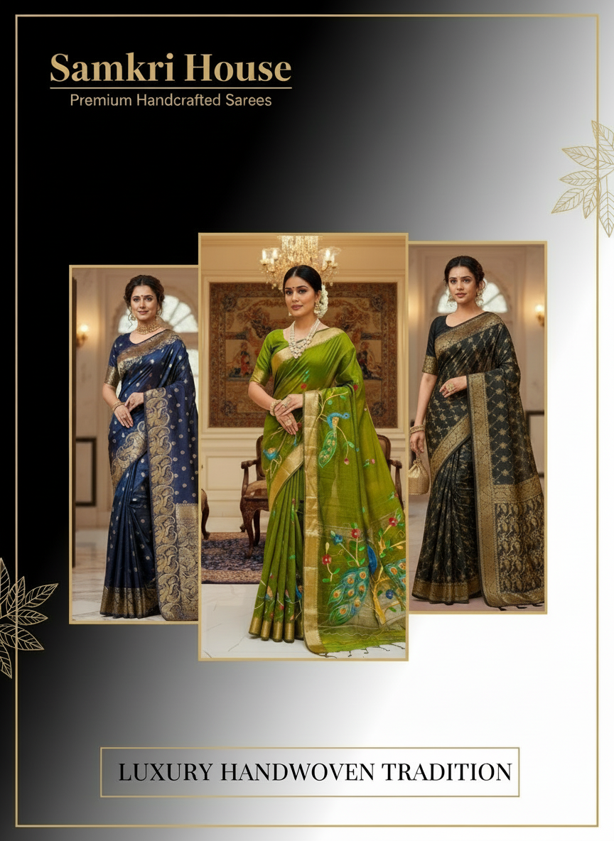 Samkri House Premium Handcrafted Sarees Slideshow Banner